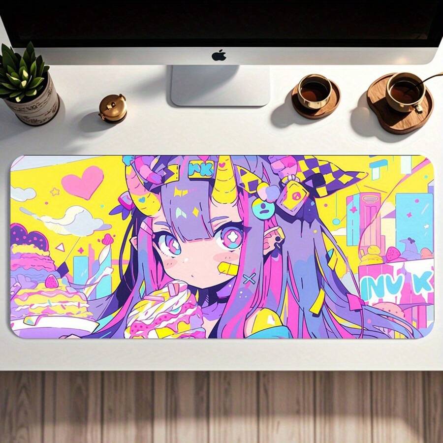Fox Colourful Abstract Wildlife Mousemat / Pad Anti Slip - View #3