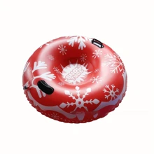 Aufblasbarer Schlitten für Erwachsene, mit Griffen, schwerer PVC-Schlitten für den Familien-Wintersport Outdoor, Handwäsche, geeignet für Weihnachten, Thanksgiving, Neujahr und für den allgemeinen Gebrauch - Paar-Design