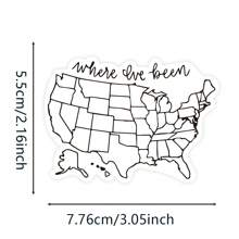 3pcs/5pcs "Been There Done That" Map Stickers, 2-Inch Die-Cut Waterproof Vinyl Decals, Travel Memories Gift For Couples, Laptop, Water Bottle, Kindle, Her For Valentine's Day - Multicolor - View 3