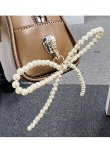 Modischer & süßer Kunstperlen Schleife Schlüsselanhänger Handyhänger, geeignet für tägliches Tragen, Geburtstags Geschenk, DIY Taschen Anhänger, Liebenswertes Accessoire Geschenk, Vintage Anhänger für Frauen und Mädchen Schleifen