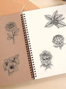 SCXXBSW 50pcs Black And White Plant Cartoon Graffiti Stickers Decorative Water Cups Notebook Luggage Double Transparent Waterproof Stickers - Multicolor - View 7