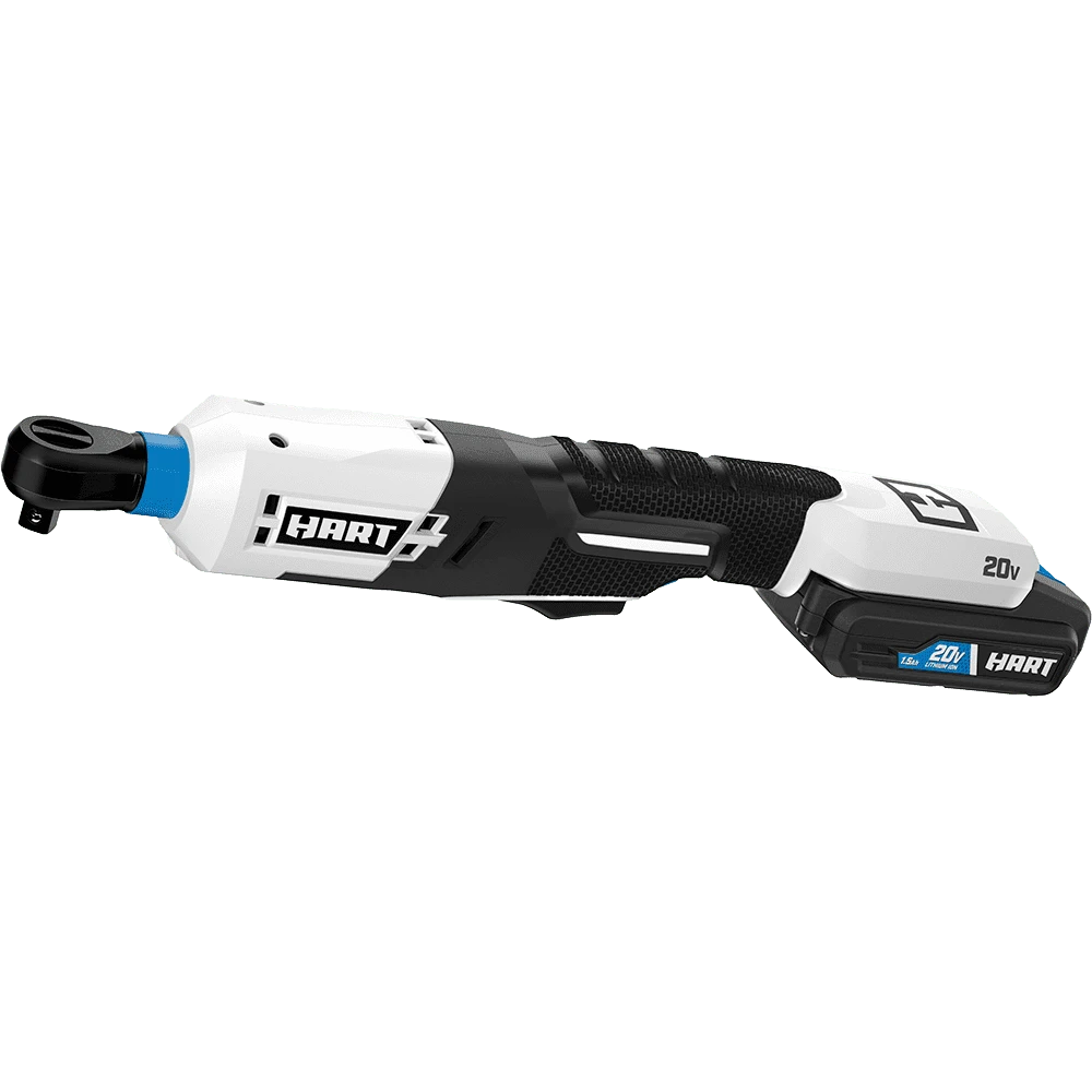 HART 20-Volt 3/8-Inch Battery-Powered Ratchet Kit, (1) 1.5Ah Lithium-Ion Battery - Black and White - View 1