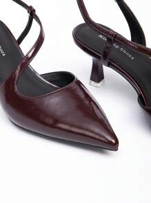 Wide Fit High Heel Pumps, Fashion Casual Versatile Office Wear Mid Heel Shoes For Women