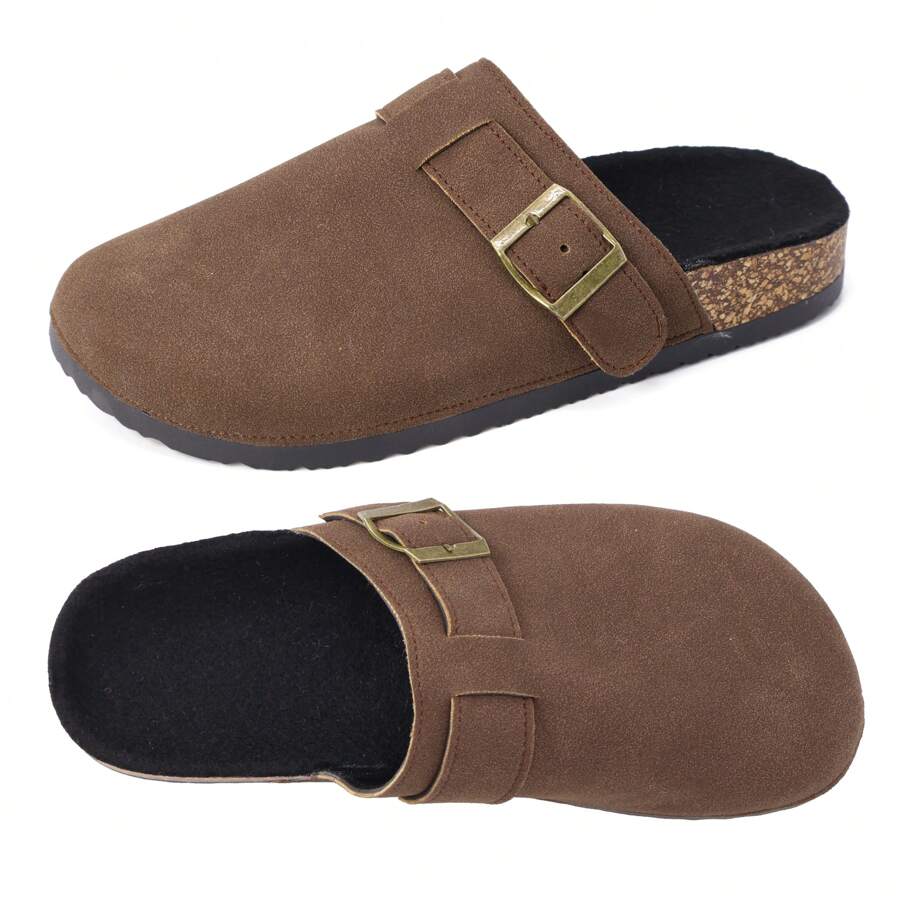Women's Comfort Cork Footbed Clog, Beach Essentials Womens Sandals Cork Footbed - Màu nâu tối - Xem 1