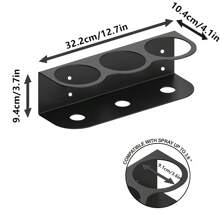 Metal Wall-Mounted Paint Spray Bottle Rack, Single/Double/Triple Hole Design, Easy Installation Storage Shelf For Garage And Home