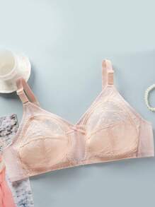 2 peças Sutiã sem Arame com Cobertura Total em Renda, Confortável e Sem Costura para Mulheres, Sensual, com Elevação e Realce, Respirável