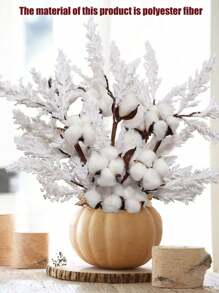 3 Stücke, Schilfrohr, 3 Köpfe, Flockung, Künstliche Pflanze, Künstliche Blume, Weiß, Polyesterfaser Material, PE Material, Heim Dekorationen, Garten Dekorationen, Studentenwohnheim Büro Dekorationen, Party Event Geburtstags Party Dekorationen, Valentinstag Dekorationen, Hotel Restaurant Wohnzimmer Schlafzimmer Hochzeit Bankett Küche Garten Dekorationen, Frühlings- und Sommer-Dekorationen - Verschiedenfarbig - Übersicht 1