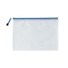 Mesh Zipper Pouch Waterproof Plastic Document Pouch Multipurpose For Travel Storage Office Appliances Home Organize Bags