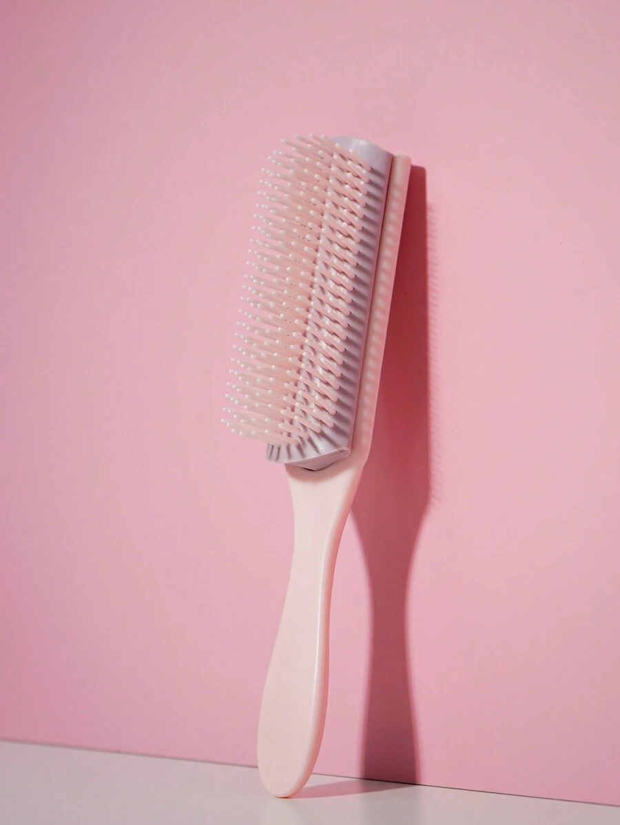 salon fashion 1pc Macaron Nine-Row Comb For Girls In Pink, Curly Hair Brush, 9 Row Styling Brush For Styling, Smoothing Longer Hair And Defining Curls - And Men, Hair Brush, Comb, Hair Tools, Hair Products And Accessories For Barber Salon Beauty Back To School, Travel Holiday Essentials, Hair Accessories Brushes, Edge Brush, Detangling Brush, Comb, Slick Back Brush, Hairbrush, Edge Brush Hair Brush, Detangling Brushes, Hair Tools, Hair Stuff, Hair Care, Curly Hair Brush, Barber, Hairdressing Equipment, Hairstyle, Hairdressing,Hair Brush,Slick Back Brush,Styling Brush,Curly Hair Brush,Edge Brush,Hair Comb,Brush Hair,Hair Brush Set,Comb Hair,Comb For Curls,Detangling Brush,Hair Brush For Women,Hair,Travel,Hair Products,Hair Tools,Hair Stuff,Barber,Barber Accessories,Barbershop,Hairdressing Equipment - Pink - View 1