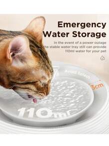 2.5L/84.5oz/0.66 加仑大容量静音宠物饮水机，适用于中型/小型犬和猫的自动饮水器，USB 供电（不含适配器），可更换滤芯 - 黑色 - 查看 9