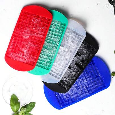 1 件 160 格硅胶冰格，硅胶 160 格冰格小冰块，碎冰格，方形冰格，8 格冰球，4 格钻石冰格