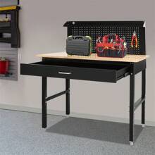 Adjustable Workbench With Adjustable Height From 26 To 35.43 Inches, Table Top 48*24 Inches (Wood), 2000 Lbs Capacity. - Black - View 8