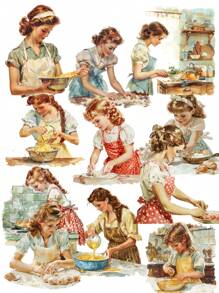 17 pezzi di adesivi decorativi in stile vintage con acquerelli, raffiguranti ragazze di Londra, ragazze di moda eleganti, ragazze di cucina europea vintage, per decorare album fotografici, cover per telefono, iPad, articoli per la scuola e forniture scolastiche
