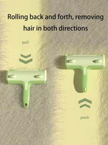 1/2件青蛙宠物毛发去除器猫狗毛发去除器手柄滚筒脱毛器床档刮毛浮毛去除器 - 彩色 - 查看 7