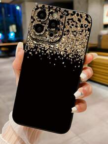 1 件渐变豹纹防震保护手机壳，适用于 Apple//Galaxy/Infinix/Redmi/OPPO/VIVO/Realme - 黑色 - 查看 2