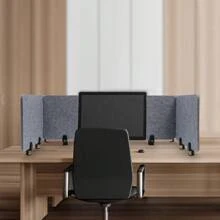 Desk Divider Shield Panel Desktop Office Partition Privacy Protection Screen - Grey - View 4