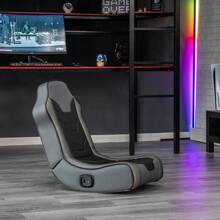 X Rocker Cosmos RGB LED 2.0 Video Gaming Floor Rocker Chair - Schwarz - Übersicht 3