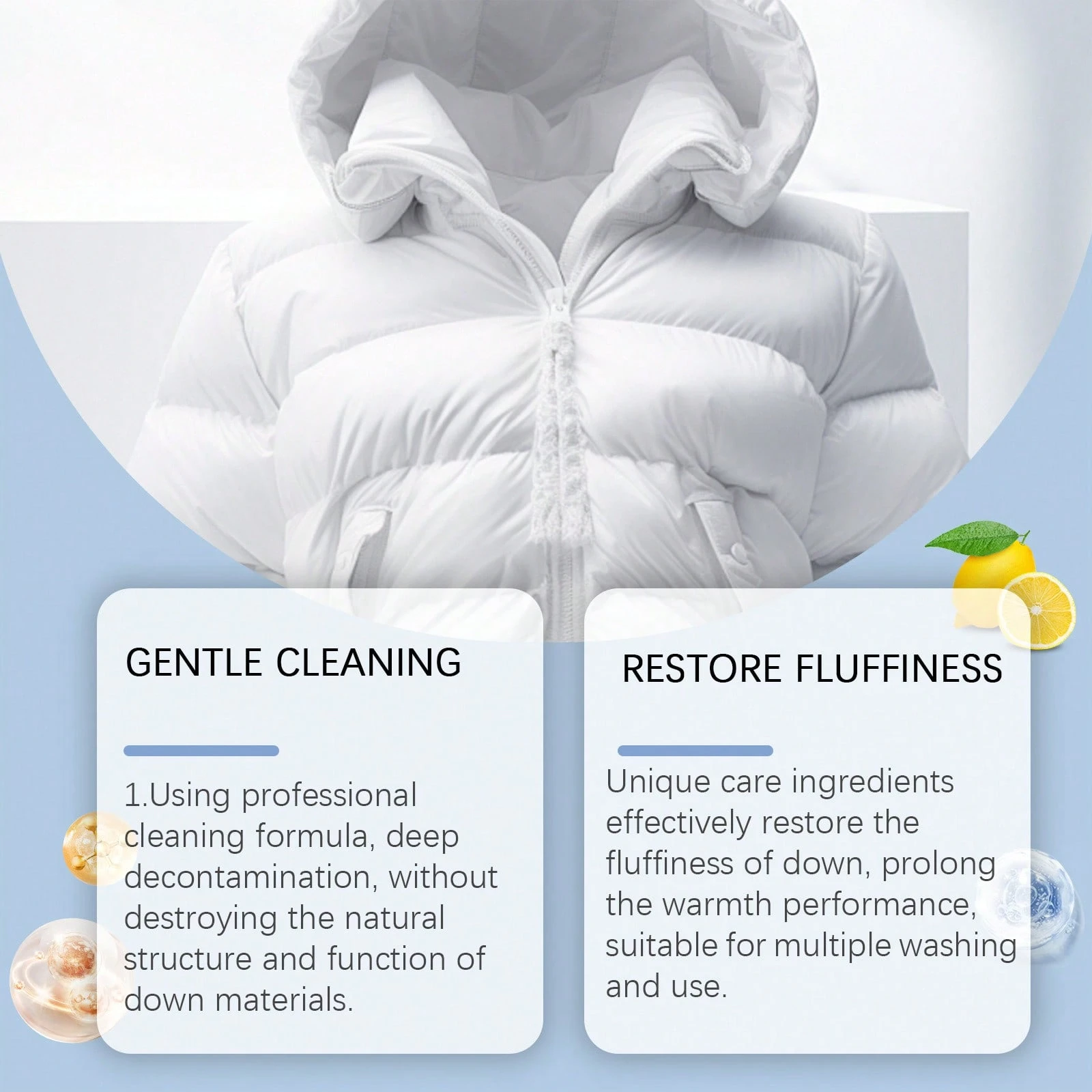 Down Jacket Laundry Detergent Gentle, NonIrritating Formula To Clean And Fluff Down Jackets