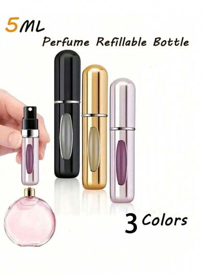 1pc 5ml Portable Mini Refillable Perfume Spray Bottle With Pump Home Bathroom Decor Fall Decor Back To School Perfume Bottle