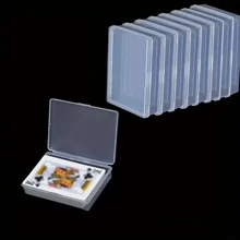 1/2/5 piezas Cajas de almacenamiento transparentes (10*7 Cm/3.93*2.75 In), pueden almacenar diferentes tarjetas y naipes, organizarlos y almacenarlos por categoría, caja de almacenamiento para suministros de fiesta, caja de almacenamiento dedicada, caja de plástico, rectangular, caja transparente, caja reforzada, adecuada para tiendas minoristas y equipos fijos, para tarjetas de visita, set de colección de tarjetas de tamaño estándar, para cartas de trading, tarjetas deportivas, suministros de arte