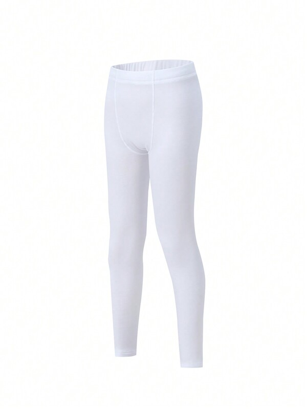 1 Stück Jungen Weiße Thermounterwäsche Hose, Kalt-Warm Outdoor Basis Nachtwäsche für Zuhause, Geschenk für Herbst und Winter