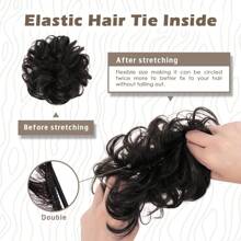 Messy Bun Hair Piece Ludzkie włosy Messy Rose Bun Hair Buns Hair Piece Dla Kobiet Prawdziwe włosy Scrunchies Updo Hair Pieces Bun Extension Ponytail Messy Hair Bun (Naturalna czerń)