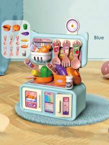 Juegos de cocina para niños, juguetes de rol realistas, adecuados para preescolares, interactivos y educativos, diversión de aprendizaje imaginativo, adecuados para niños y niñas - Multicolor - Ver 7