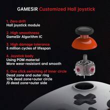 GAMESIR Game Handle T4 Nova Lite Hall Rocker Three-Mode Connection PS5 Same-Level Trigger Zero Drift High Smoothness High Damage Tolerance Pink - Peach Powder - View 8