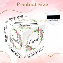 1pc Wedding Card Box With Slot, Cardboard Gift Card Box For Wedding Reception, DIY Wedding Envelope Money Card Box For Party Graduation Baby Shower Birthday Decorations Gifts Party Decorations Bachelorette Summer Beach Back To School School Supplies Room Decor