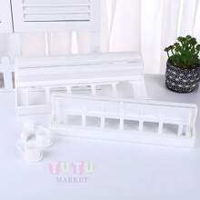 Organizador de cozinha 4 em 1, Suporte de toalhas de papel de parede 4 em 1, Organizador multifuncional de película aderente, Suporte de toalhas de papel de parede para cozinha, Dispensador de película aderente, Organizador de cozinha, Organizador de casa de banho, Organizador de película aderente para cozinha, Organizador de frascos de especiarias com cortador em cruz de plástico, Dispensador, Suporte de toalhas de papel e suporte sem broca, Prateleira de cozinha de parede, Acessório de cozinha, Produtos domésticos (Branco) - Blanco - Ver 5