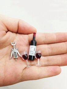 7pcs/Set Mini Dollhouse Accessories - Wine Bottles, Champagne Sets, 1:6/1:12 Scale Miniature Furniture Decorations, Suitable For Halloween/Thanksgiving/Christmas Gifts