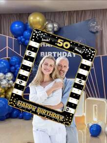 1 Pc, Birthday Decoration Adult Birthday Photo Booth Props For 18th, 21th, 30th, 40th, 50th, 60th, 70th Birthday Decoration Funny Selfie Props, Birthday Party Supplies, 22.7x27.9 Inches, Photo Props, Cool Decoration