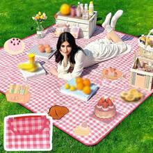 1Pc Large Plastic Thin Waterproof & Sandproof Picnic Mat, Outdoor Blanket - Perfect For Camping, Family & Friends Outings!