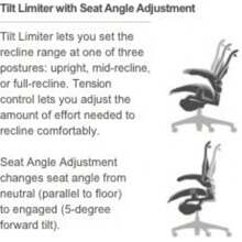 Herman Miller Aeron Executive Office Chair-Stainless Steel, Size B-Fully Adjustable Arms-Lumbar Support Open Box - Graphite Frame/Lead Classic Pellicle - View 4