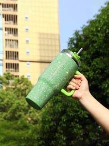 Cốc thép không gỉ 40 Oz cho ô tô, cốc Rhine-Diamond và cốc Sippy, 1 bình nước cách nhiệt chân không, thích hợp cho gia đình, văn phòng hoặc ô tô, cốc tái sử dụng, nắp lật chống rò rỉ Sippy (hồng, đen, xanh lá, tím, xanh dương) quà tặng cho ngày lễ Giáng sinh, ngày lễ tình nhân, ngày của mẹ - Nhiều màu - Xem 13