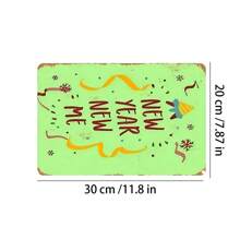 新年房间装饰 - 1 件新年新我亚克力标牌，矩形亚克力墙面艺术牌匾，装饰壁挂适合家庭、房间、餐厅、酒吧