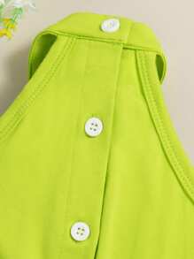 Conjunto de moda primavera/verano para niñas con chaleco vaquero y mono verde con tirantes, conjunto elegante para fiesta/viaje