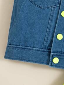 Conjunto de moda primavera/verano para niñas con chaleco vaquero y mono verde con tirantes, conjunto elegante para fiesta/viaje
