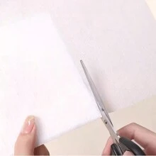 Lot de 100 filtres à vide en papier non tissé, durables, pour accessoires pour ongles, taille personnalisable (bleu, rose, blanc)
