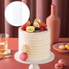 6 piezas de espátulas para pasteles, espátulas acrilicas transparentes para el borde de pasteles, herramientas de decoración de glaseado para postres, suministros de cocina para hornear - transparente - Ver 4