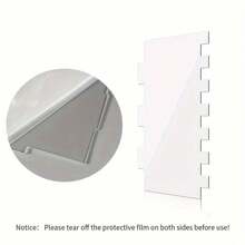 6 piezas de espátulas para pasteles, espátulas acrilicas transparentes para el borde de pasteles, herramientas de decoración de glaseado para postres, suministros de cocina para hornear - transparente - Ver 10