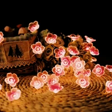 1 Peça Fio de Luz de Cerejeira em Flor LED, Luzes Decorativas de Flor de Cerejeira Rosa, Luzes de Fada com Alimentação por Bateria e Tom Quente, Adequado para Quarto, Sala, Sala de Estar, Jardim, Casamento, Festa, Decoração do Dia dos Namorados (Baterias não inclusas)