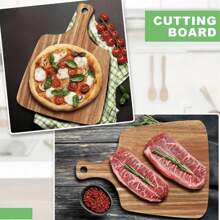 1pc Multifunctional Wooden Tray/Display Platter, Suitable For Restaurant, Kitchen, Easy To Clean, Outdoor Picnic, Snack, Divided Platter, Bread Tray, Friends Party, Home Decor And Kitchen Use, Can Contact With Cooked Food, Vegetable, Fish And Meat