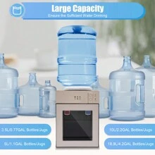 Rainaut 5 Gallon Cold And Hot Water Dispenser Small Water Cooler Dispenser Top Loading 27*24*36cm/10.8*9.45*14.2in - US B Type Plug(110-127V) - View 1