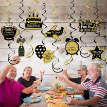 New Retirement Themed Party Spiral Hanging Decor, HAPPY RETIREMENT Party Atmosphere Decorations, Needs DIY Birthday Decorations Party Decorations Backdrop Wedding Decor Gifts Graduation