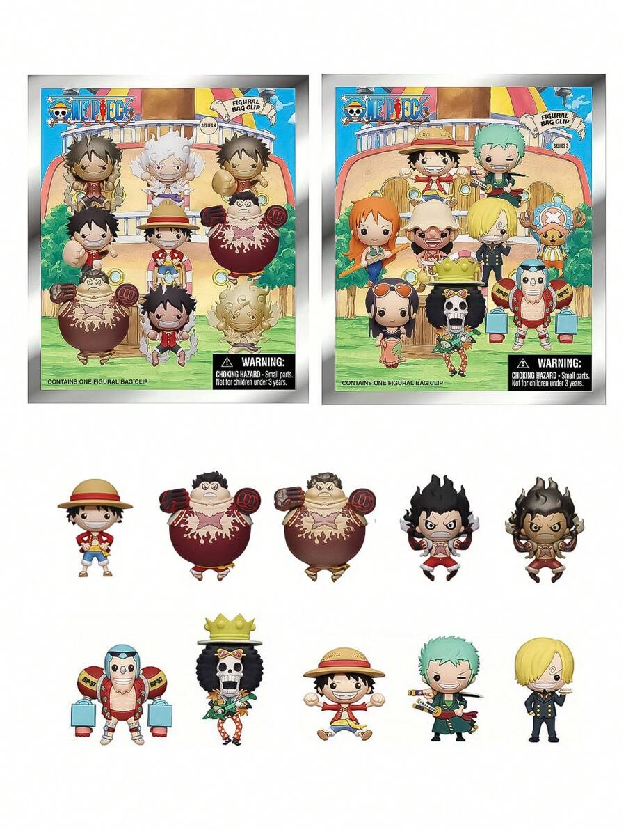 TOEI ANIMATION 1 pieza Bolsa ciega con licencia oficial de la serie One Piece que contiene personajes de anime lindos como  y . Puede ser un llavero, colgante de mochila, estuche para lápices, cordón, u otro artículo decorativo sorpresa para fanáticos, familiares y amigos en Navidad y Halloween. - Multicolor - Ver 1