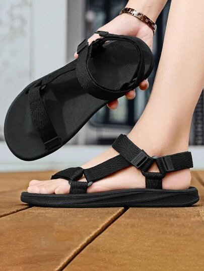 Dép thể thao nam mới, thân trên bằng vải mềm, khóa đôi có thể điều chỉnh, đế ngoài chống trượt hai lớp EVA, dép đi biển nam thời trang và nhẹ cho hoạt động thường ngày, ngoài trời, bãi biển, bơi lội, du lịch