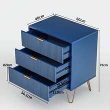 Storage Cabinet, Bedside Table With Drawers, Chest Of Drawers, Night Console, Sideboard, Wardrobe For Bedroom, Living Room, 40 X 35.5 X 50 Cm, 60 X 40 X 70 Cm, Blue - 藏蓝色 - 查看 7