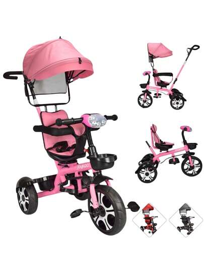 Joykoo Triciclo Evolutivo para Niños Asiento Giratorio 360 con Luz y Sonido