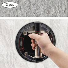 Set Of 2 Glass Suction Cups, 8 Inches,  Home Vacuum Pump Suction Cups For Tile And Glass, Fixing Device For Glass And Slabs, Pressure Gauge Tool For Large Panels. - Black - View 4